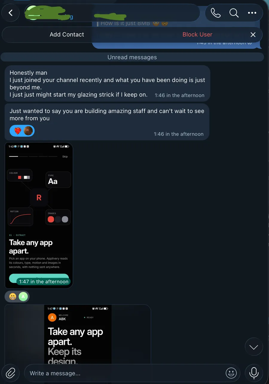 Honestly man, I just joined your channel recently and what you have been doing is just beyond me. Just wanted to say you are building amazing stuff and can't wait to see more from you.